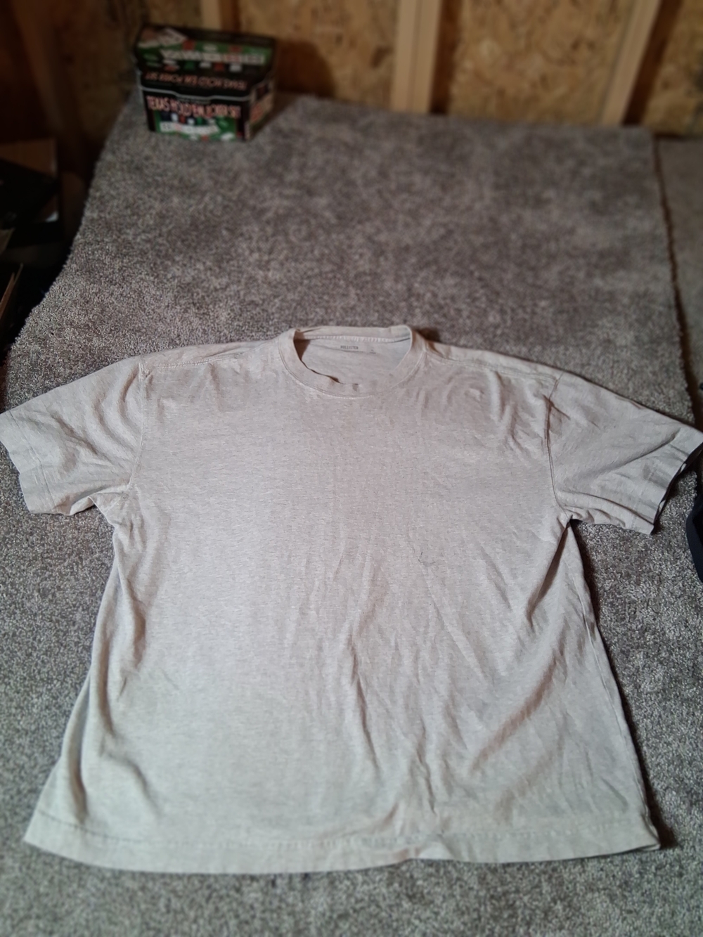 Hollister Men's Light Grey Crewneck T-Shirt Mens Xl
